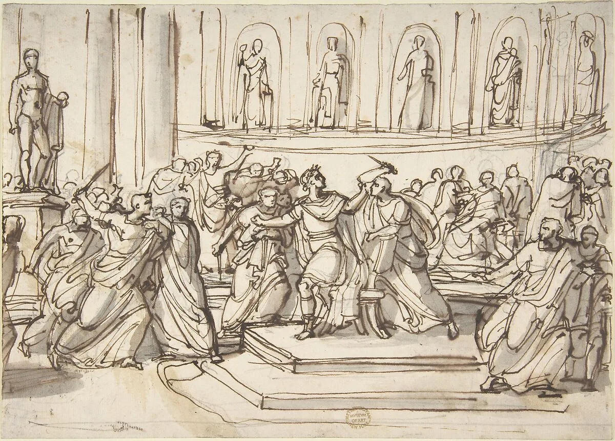 Assassination of Julius Caesar — Vincenzo Camuccini