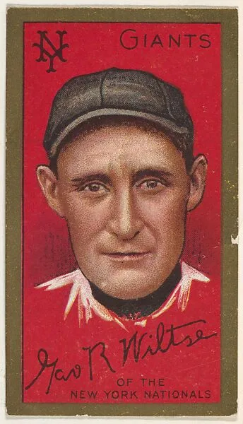 George R. Wiltse, New York Giants, National League, from the "Baseball Series" (Gold Borders) set (T205) issued by the American Tobacco Company — American Tobacco Company