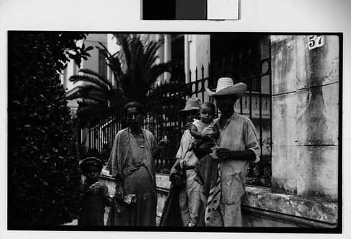 [Country Family on Street in Vedado District, Havana]