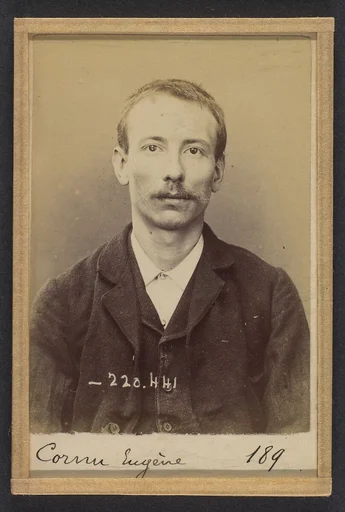 Cornu. Eugène. 25 ans, né à Paris XXe le 27/3/94. Cordonnier. Anarchiste. 2/7/94.