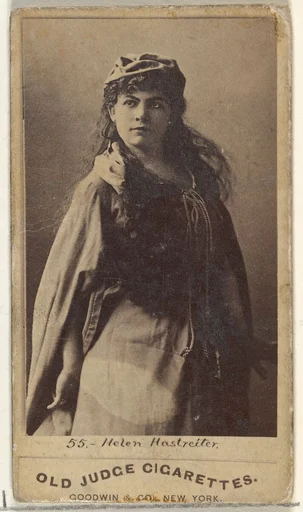 Helen Hastreiter, from the Actors and Actresses series (N171) for Old Judge Cigarettes