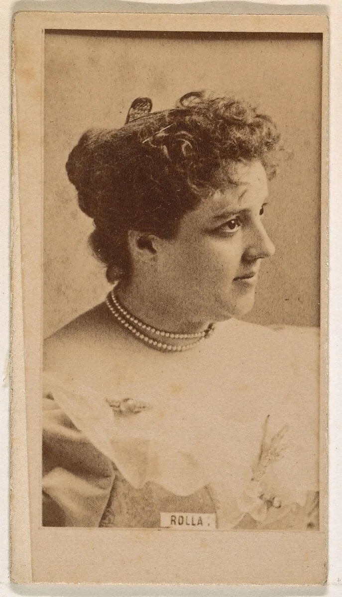 Miss Rolla, from the Actresses series (N245) issued by Kinney Brothers to promote Sweet Caporal Cigarettes — Kinney Brothers Tobacco Company
