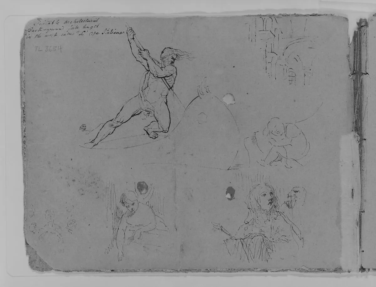 Inside Front Cover (from Sketchbook) — Thomas Sully