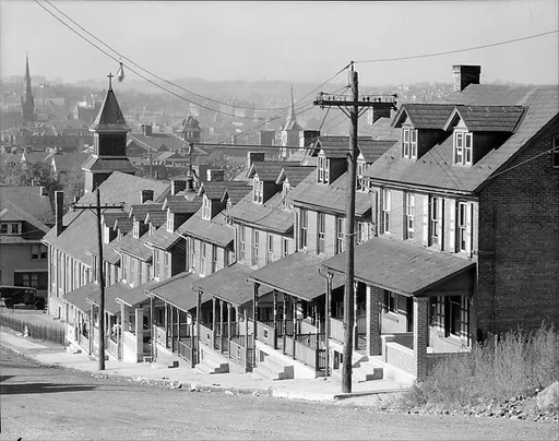 [Two-Family Houses on Sloping Street, Bethlehem, Pennsylvania]