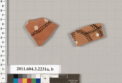 Terracotta fragments of kylikes (drinking cups)