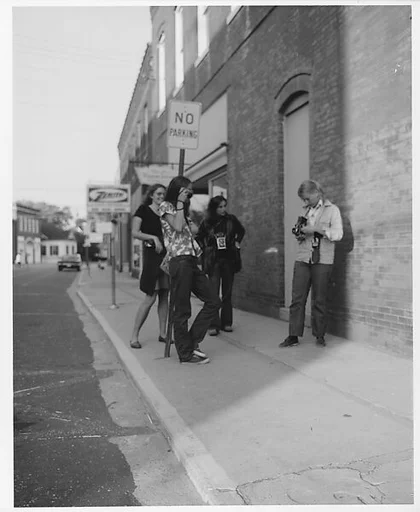 [Yale Graduate Photography Students on Street, near Accomac, Virginia]