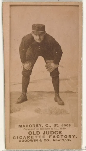 Daniel J. "Dan" Mahoney, Catcher, St. Joseph Clay Eaters, from the Old Judge series (N172) for Old Judge Cigarettes