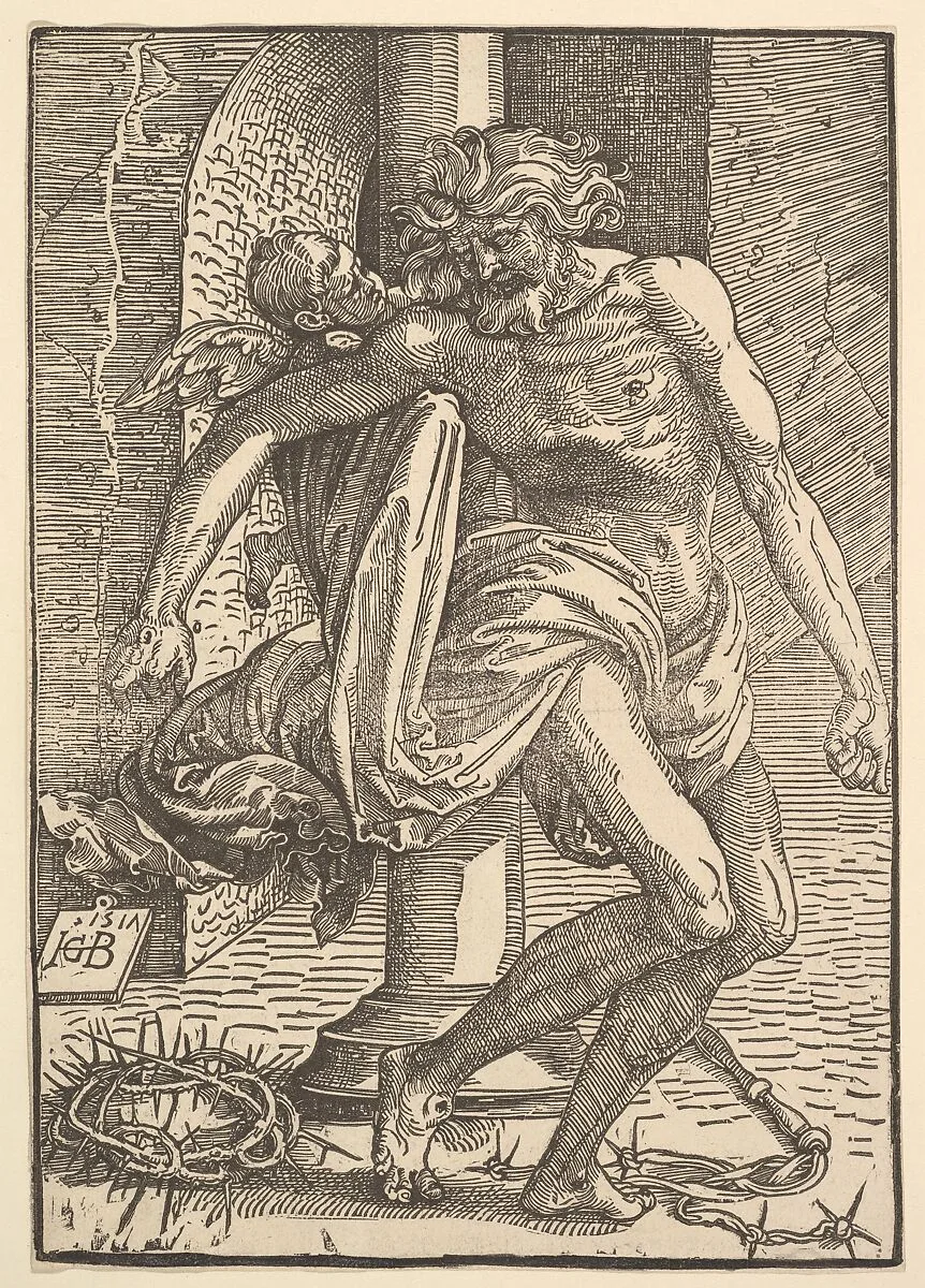 Christ with the Instruments of Torture Supported by a Little Angel — Hans Baldung (called Hans Baldung Grien)