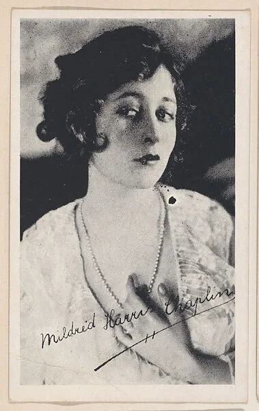 Mildred Harris Chaplin from Kromo Gravure "Leading Moving Picture Stars" (W623) — Kromo Gravure Photo Company, Detroit, Michigan