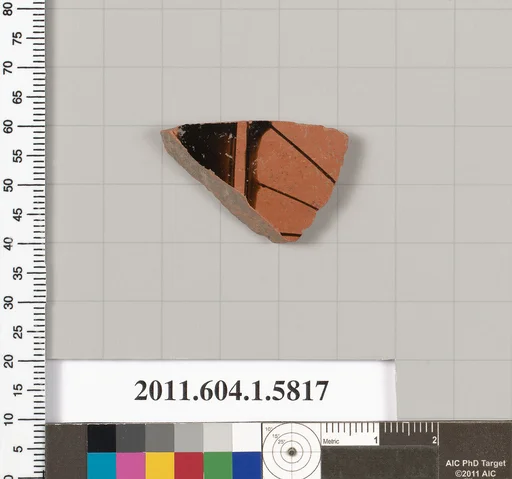 Terracotta fragment of a kylix: eye-cup (drinking cup)