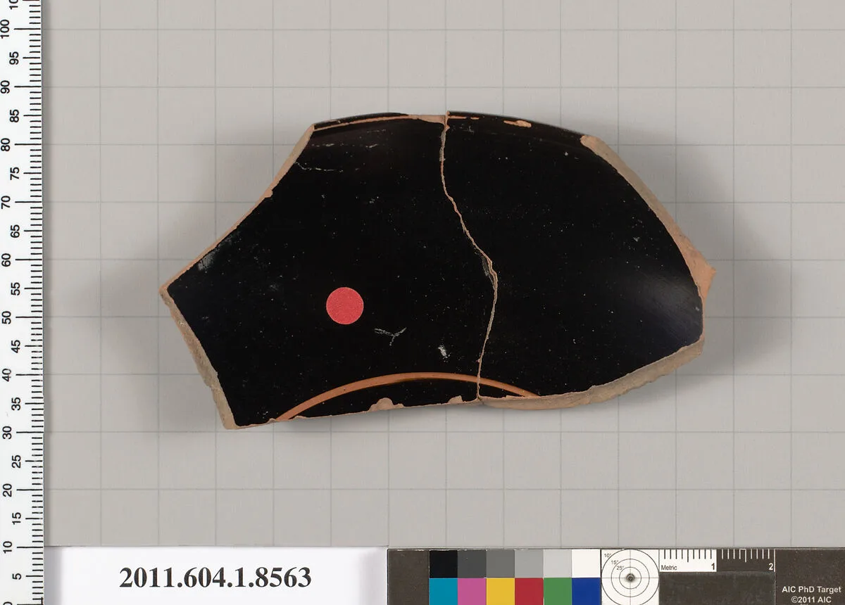 Terracotta rim fragment of a stemless kylix (drinking cup) — Unknown