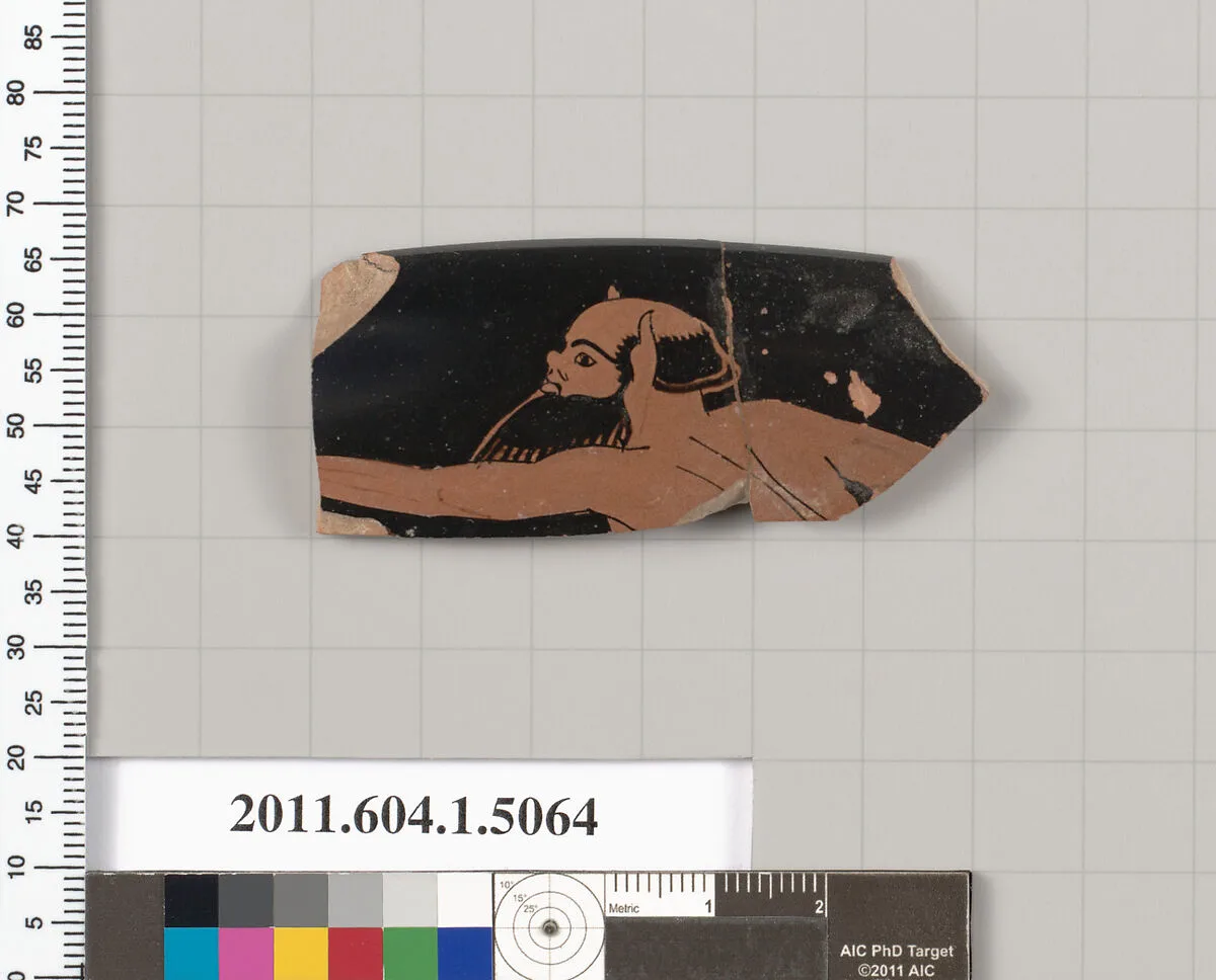Terracotta rim fragment of a kylix (drinking cup) — Unknown