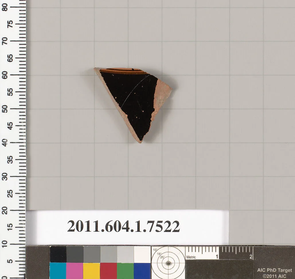 Terracotta fragment of a kylix (drinking cup) — Unknown