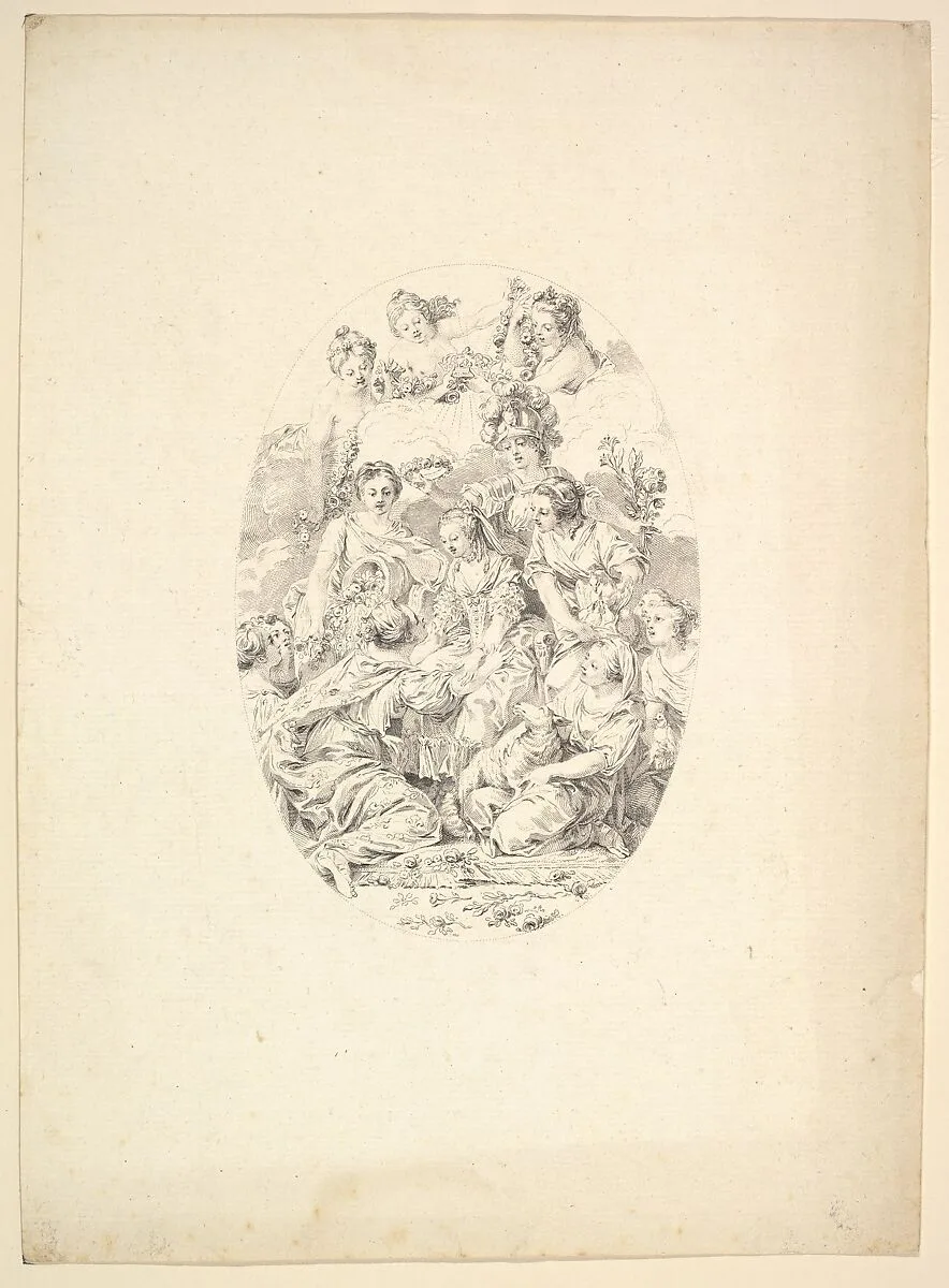 Allegory of Marie Antoinette — Augustin de Saint-Aubin|Charles Nicolas Cochin II|Marie Antoinette, Queen of France