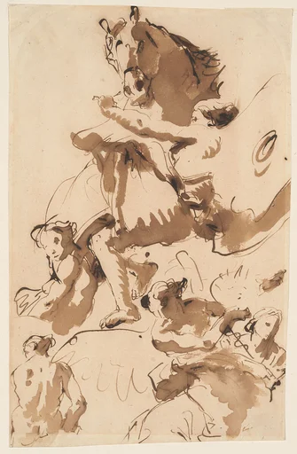 One of the Hours Holding the Bridle of a Horse of the Sun, and Other Figures