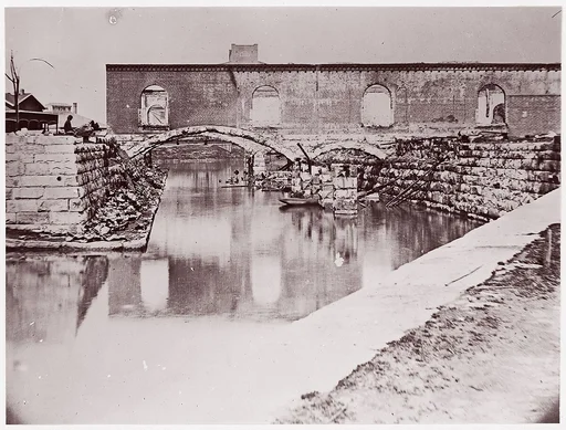 [Canal and Ruins of Richmond and Danville Railroad Depot, Richmond, Virginia]