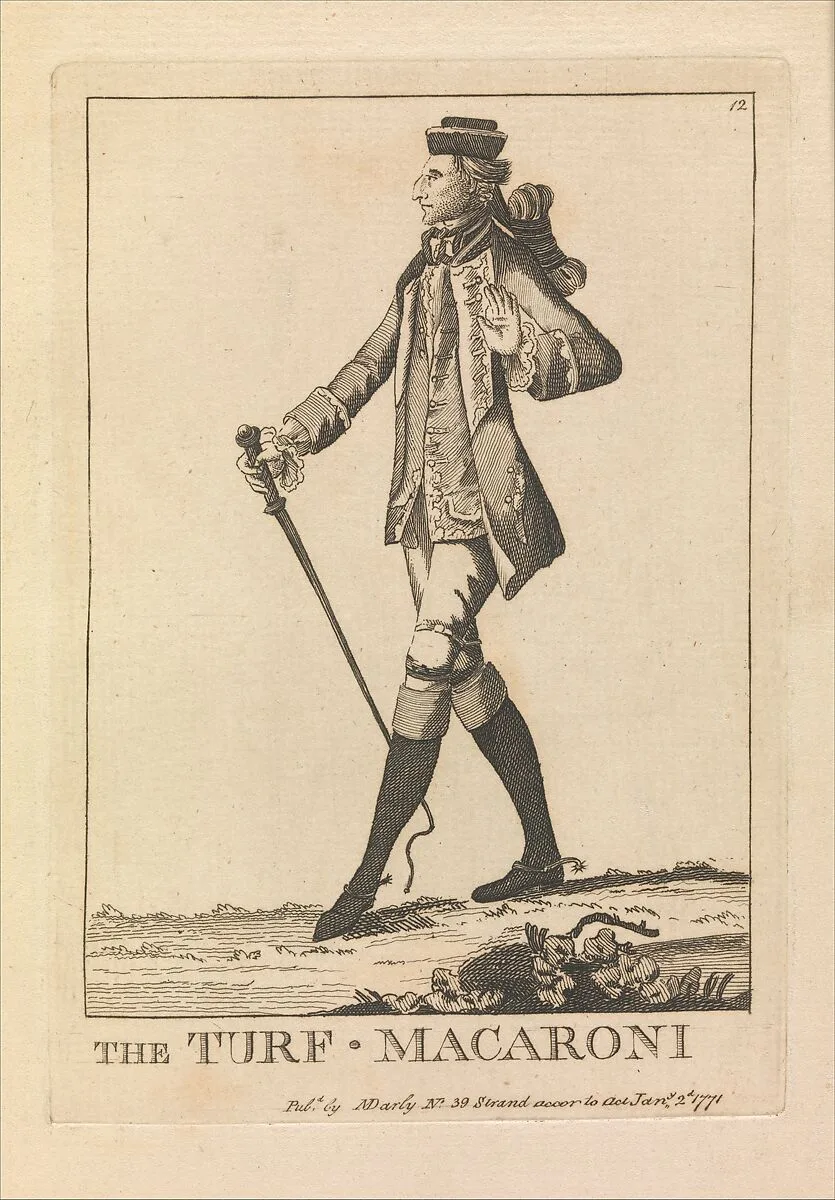 The Turf Macaroni — Augustus Henry Fitzroy, 3rd Duke of Grafton|Matthew Darly|Mary Darly