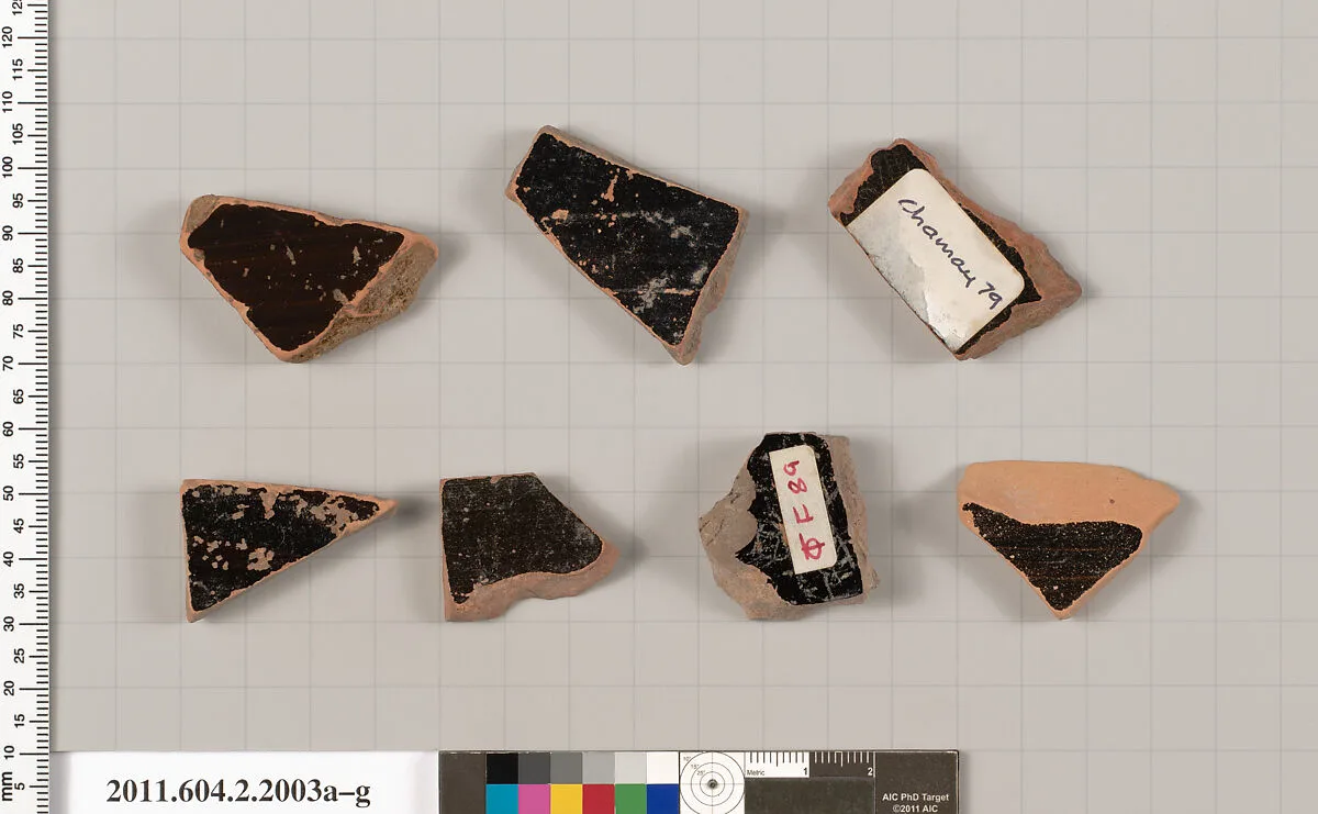 Terracotta fragments of pots; glazed on the inside — Unknown