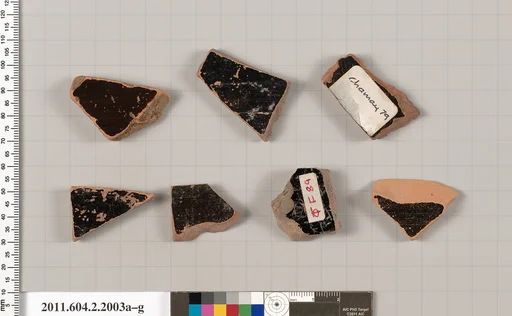 Terracotta fragments of pots; glazed on the inside