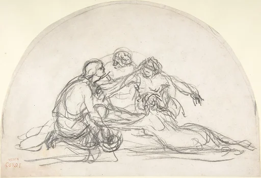Three Nymphs and a Youth: study for a decorative lunette