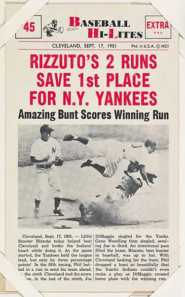 Phil (Little Scooter) Rizzuto #45 from Nu-Card Baseball Hi-Lites series (W460) — Nu-Card, Inc.