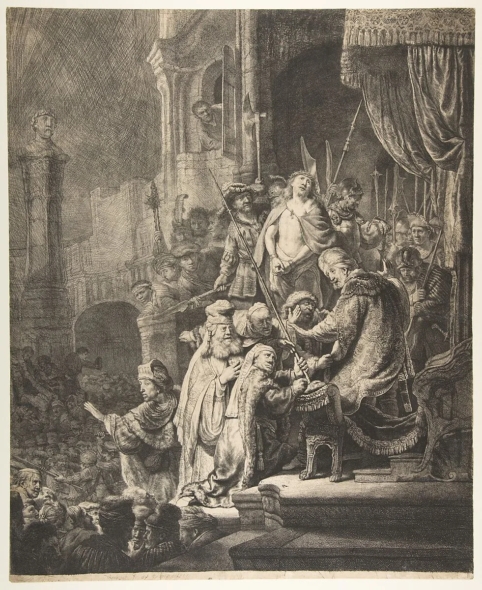 Christ Before Pilate: the large plate — Rembrandt (Rembrandt van Rijn)