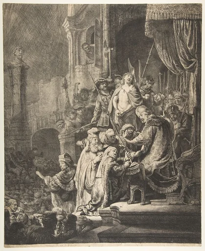Christ Before Pilate: the large plate