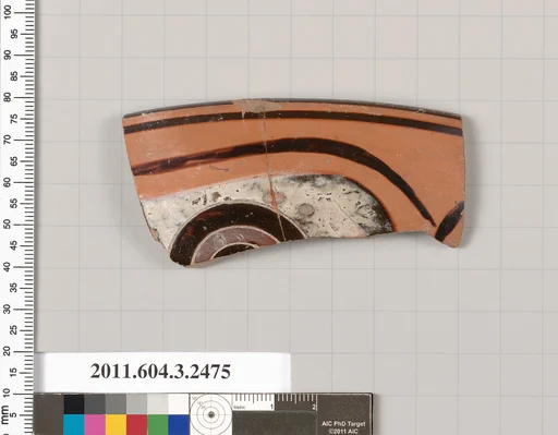 Terracotta rim fragment of a kylix: eye-cup (drinking cup)?