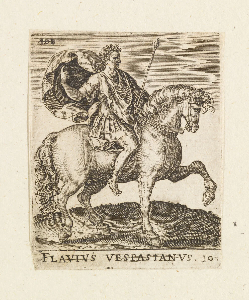 Flavius Vestasianus, from "Twelve Caesars on Horseback" — Abraham de Bruyn