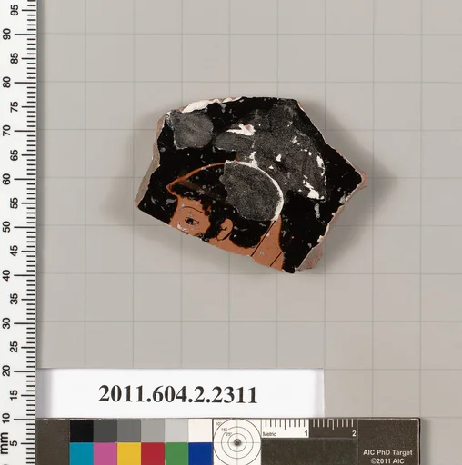 Terracotta fragment of a pot; unglazed on the inside