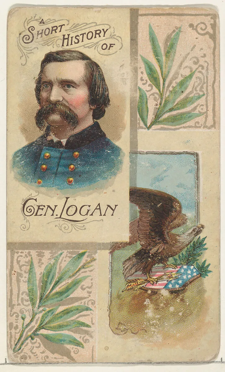A Short History: General John Logan, from the Histories of Generals series (N114) issued by W. Duke, Sons & Co. to promote Honest Long Cut Smoking and Chewing Tobacco — W. Duke, Sons & Co.|Knapp & Company