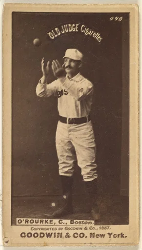 O'Rourke, Catcher, Boston, from the Old Judge series (N172) for Old Judge Cigarettes