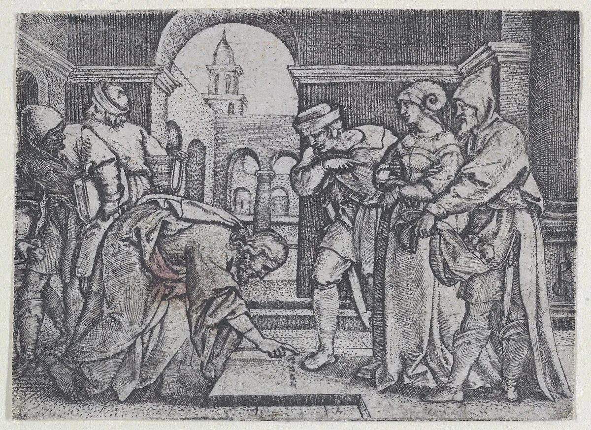 Christ and the Adulterous Woman — Georg Pencz
