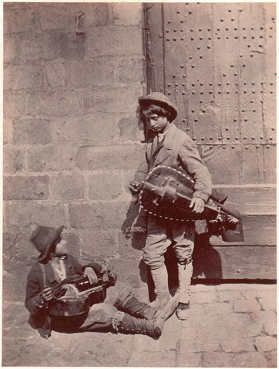 Joueurs de vielle — Louis-Désiré Blanquart-Évrard|Imprimerie photographique de Blanquart-Évrard, à Lille