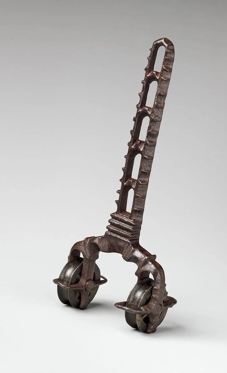Anchor Plate from a Rope-and-Pulley System to Span a Crossbow — Unknown
