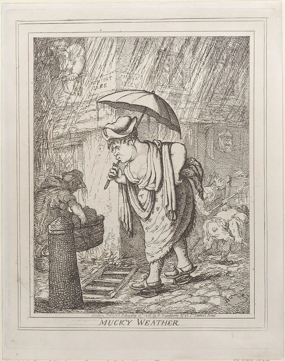 Muck'y Weather — Thomas Rowlandson|Hannah Humphrey