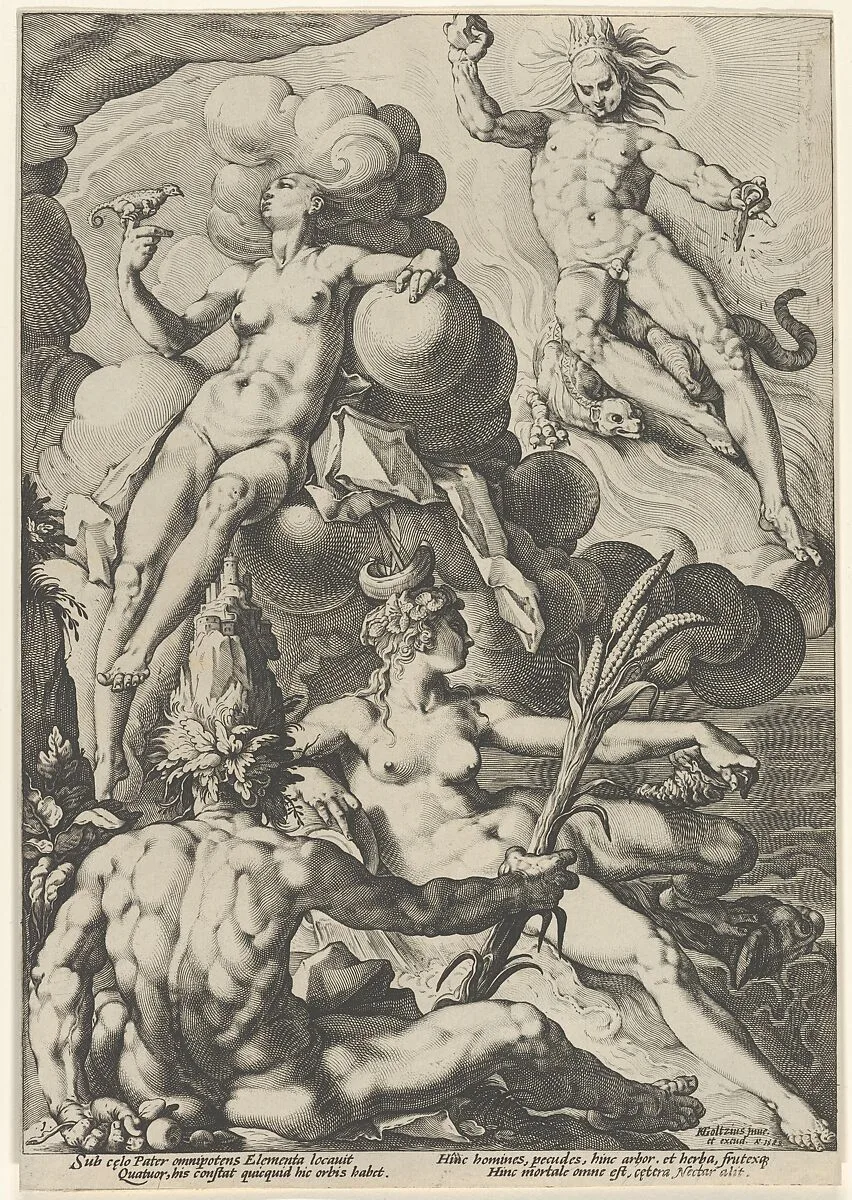 The Four Elements — Jacob Matham|Hendrick Goltzius