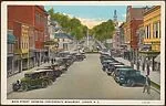 Main Street, Showing Confederate Monument, Lenoir, North Carolina — Unknown