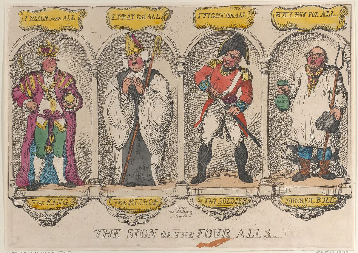 The Sign of the Four Alls — Thomas Tegg|Thomas Rowlandson