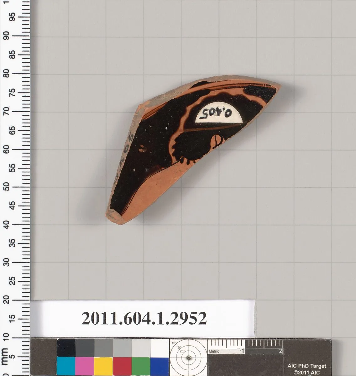 Terracotta fragment of a kylix (drinking cup) — Unknown