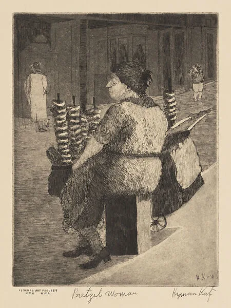 Pretzel Woman — Hyman William Katz|WPA