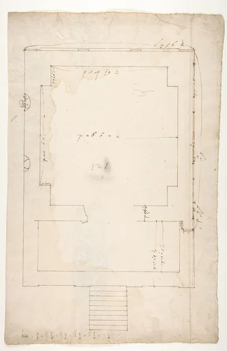 Tomb of Annia Regilla, plan (recto) Arch of the Argentarii, ornamental details, elevation (verso)