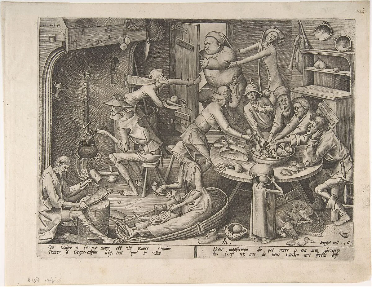 The Thin Kitchen — Pieter Bruegel the Elder|Pieter van der Heyden|Hieronymus Cock