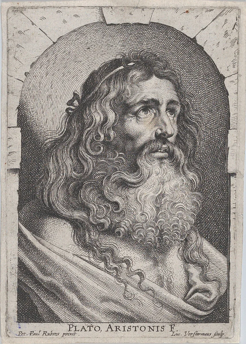 The bust of Plato, in a niche — Plato|Lucas Vorsterman I|Peter Paul Rubens