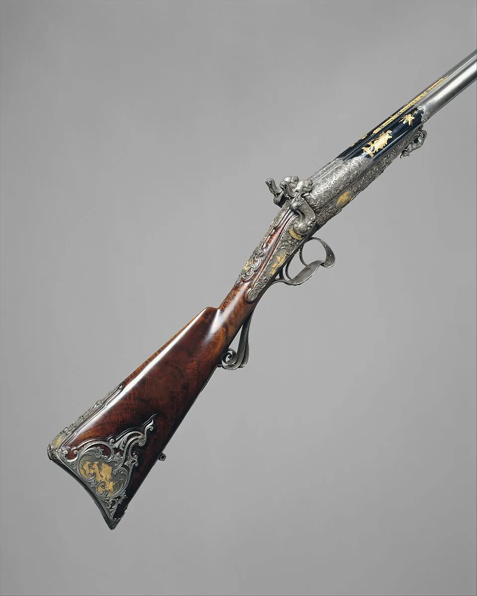 Double-Barrel Breech-Loading Pinfire Shotgun — Léopold Bernard|J. C. A. Brun|Jean-Claude Tissot|François-Auguste Fannière|François-Joseph-Louis Fannière