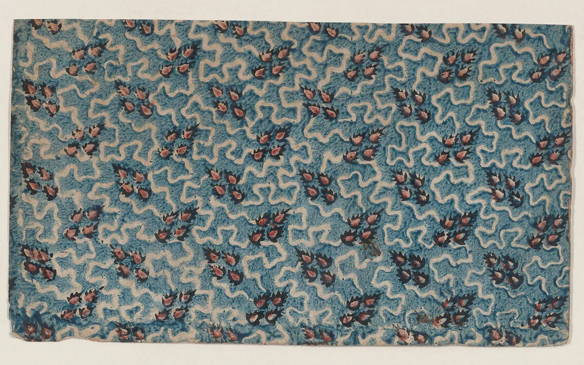 Sheet with overall abstract pattern — Anonymous