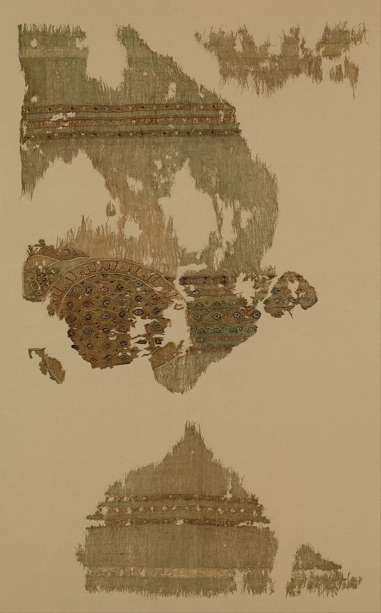 Portion of a Garment with Geometric Patterns — Unknown
