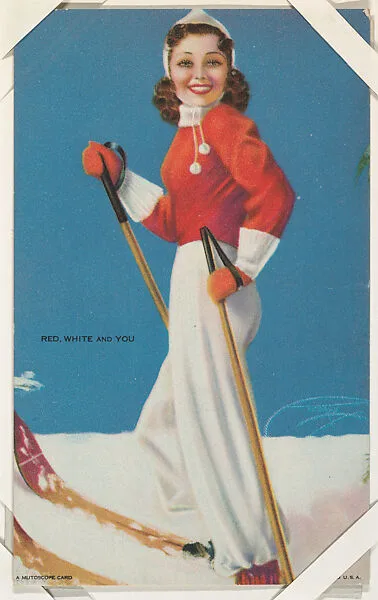 Red, White, and You from All American Girls series (W424) — International Mutoscope Reel Company