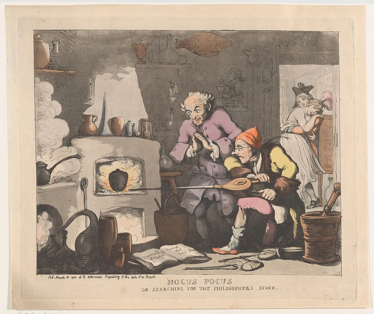 Hocus Pocus, or Searching for the Philsopher's Stone — Thomas Rowlandson|Rudolph Ackermann, London