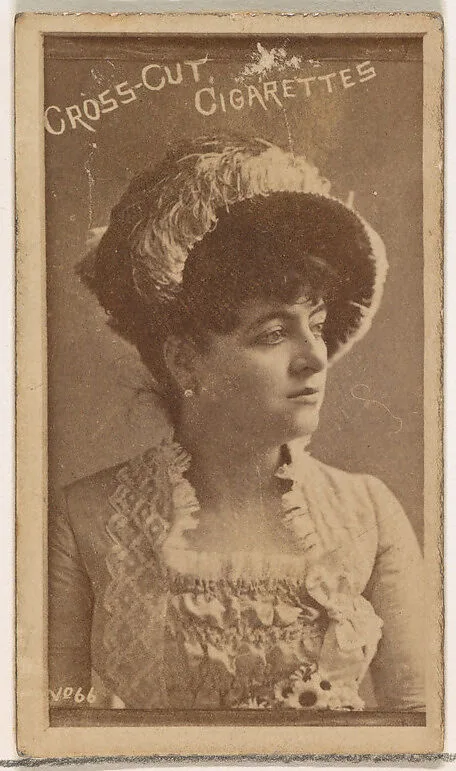 Card Number 66, from the Actors and Actresses series (N145-1) issued by Duke Sons & Co. to promote Cross Cut Cigarettes — W. Duke, Sons & Co.